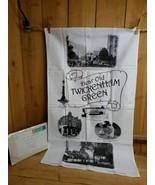 Vintage HC Gadd Antiques THE GREEN Twickenham Unused Cotton Tea Towel 18... - $28.51