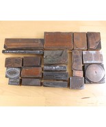 Vtg LOT of 20 Wood Copper Printing Blocks Letterpress Engraved Various - $462.19 MXN