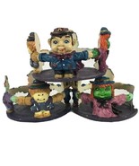 Halloween Candle Holders Monsters Frankenstein Witch Vampire 3 Pc 1999 - £11.67 GBP