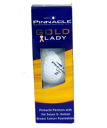 THREE GOLF BALLS LADY #2 with pink ribbon KOMEN Breast CANCER Pinnacle NEW - $6.20 CAD