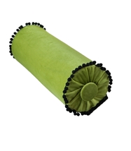 Bolster Pillow, Neck Roll Pillow, High Quality Green Velvet Pillow, 6x16&quot; - £43.16 GBP