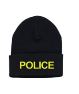 Police Embroidered Watch Cap Police in Gold Lettering - $20.36 CAD