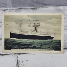 Vintage Postcard Twin Screw Steam Ship Yucatan With Message Stamped 1937 - $8.90