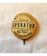 Keystone Authorized Movie Operator Moviegraph Pinback Button - £3.71 GBP