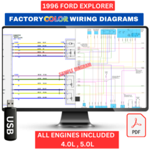 1996 Ford Explorer Complete Color Electrical Wiring Diagram Manual USB - $24.95