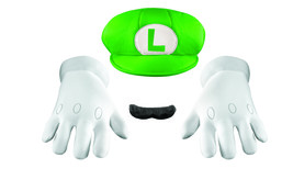 Disguise Men&#39;s Nintendo Super Mario Bros.Luigi Adult Costume Accessory Kit, Gree - £67.83 GBP