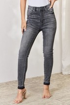Judy Blue Full Size High Waist Tummy Control Release Hem Skinny Jeans - £41.95 GBP