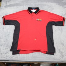 Nascar Swingster Shirt Mens 2XL Red Black Polo Short Sleeve Spread Collar Button - $24.73