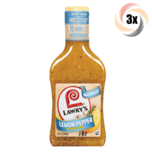 3x Bottles Lawry&#39;s Lemon Pepper Marinade | With Lemon | 12oz | Fast Ship... - £22.12 GBP