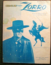 WALT DISNEY:  GUY WILLIAMS AS ZORRO ( VINTAGE SHEET MUSIC COLLECTION,194... - $123.75