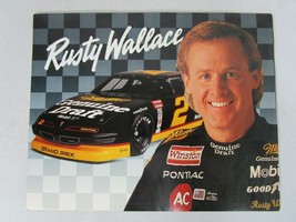 Vintage NASCAR Miller Genuine Draft Rusty Wallace Promo Picture 8x10 Poster - £6.21 GBP