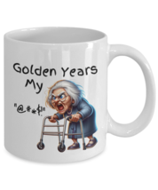 Funny Grumpy Grandma Coffee Mug Ceramic 11oz 15oz Fun Old Lady Golden Years Gift - £11.57 GBP+