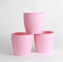 Set of 3 Blush Pink Classic Plant Pots - Gardening Supplies - Outdoor Living - £26.78 GBP