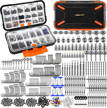 264/397Pcs Fishing Accessories Kit, Organized Fishing Tackle Box with Tackle Inc - £29.66 GBP