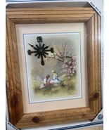Vtg Andre Orpinas Solid Wood Framed Clock Girls Meadow - $571.52 MXN