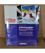 Office Depot High Gloss Premium photo paper. 25 8.5&quot;x11&quot; sheets 9mil/aci... - £10.51 GBP