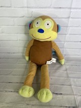 Alex Monkey Plush Stuffed Animal Toy Blue Green Yellow 2008 FLAWED - $6.92