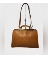 Claudia Firenzi Brown Color Leather Satchel Bag - £117.68 GBP