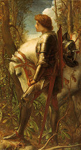 hand-painted Oil Painting george frederick watts sir galahad with white horse - $70.11