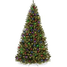 6.5 Ft Pre-Lit Premium Green Blue Fir Artificial Christmas Tree, Multi Color LED - £117.21 GBP