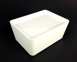 IKEA KUGGIS White Stackable Storage Box Container w Lid. 5x7x3.25&quot; New  - $13.85