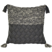 Hygge Winter Field Cross Knit Pillow, Complete with Pillow Insert - £42.58 GBP