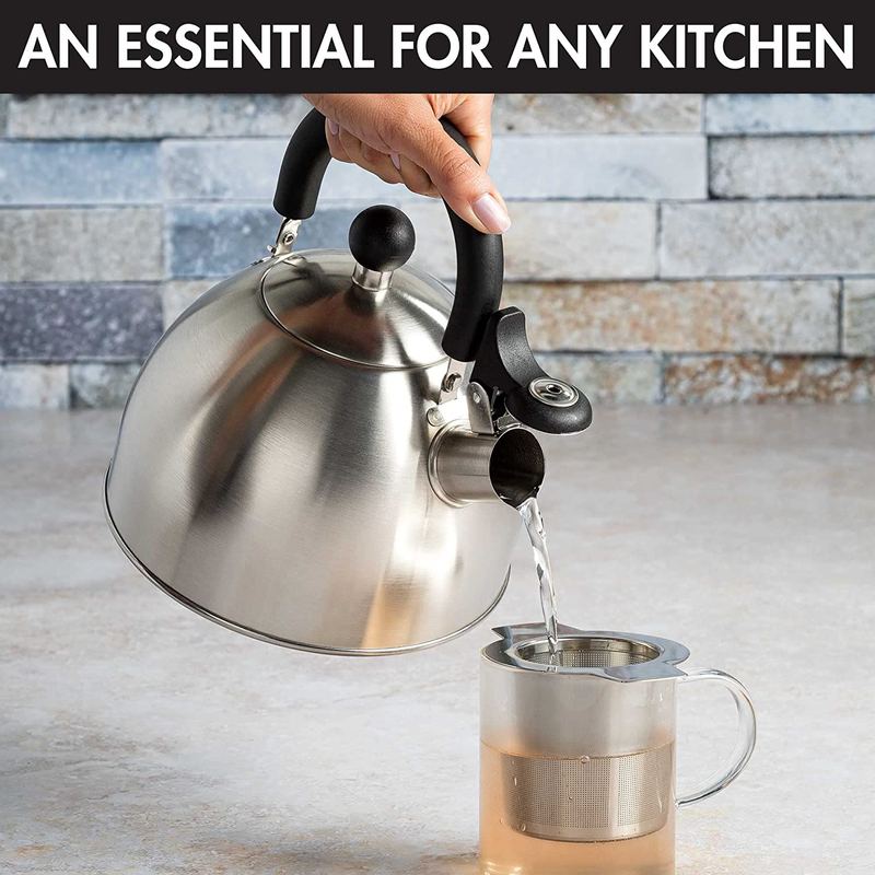 Stewart Whistling Stovetop Tea Kettle Food Grade Stainless Steel, Hot Water Fast Item image 2
