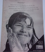 Dial Soap Smarty Girl With Soap On Her Face Magazine Print Advertisement... - £3.93 GBP