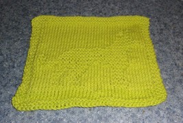 Handmade Knit German Shepherd Green GSD Knit Dishcloth Dog Lover Gift Br... - £6.66 GBP