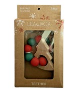 Lila &amp; Jack Teether. Holiday Collection 3 Months + BPA Free Silicone &amp; Wood - $11.87