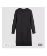 NWOT Universal Standard Classic Light Terry Sweatshirt Dress Black $124 ... - €46,34 EUR