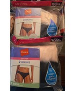 Hanes Women's 100% Cotton Bikini 2 Pack Lot of 2 - Total of 4 Size 9 - €14,45 EUR Hanes Women's 100% Cotton Bikini 2 Pack Lot of 2 - Total of 4 Size 9 - €14,45 EUR