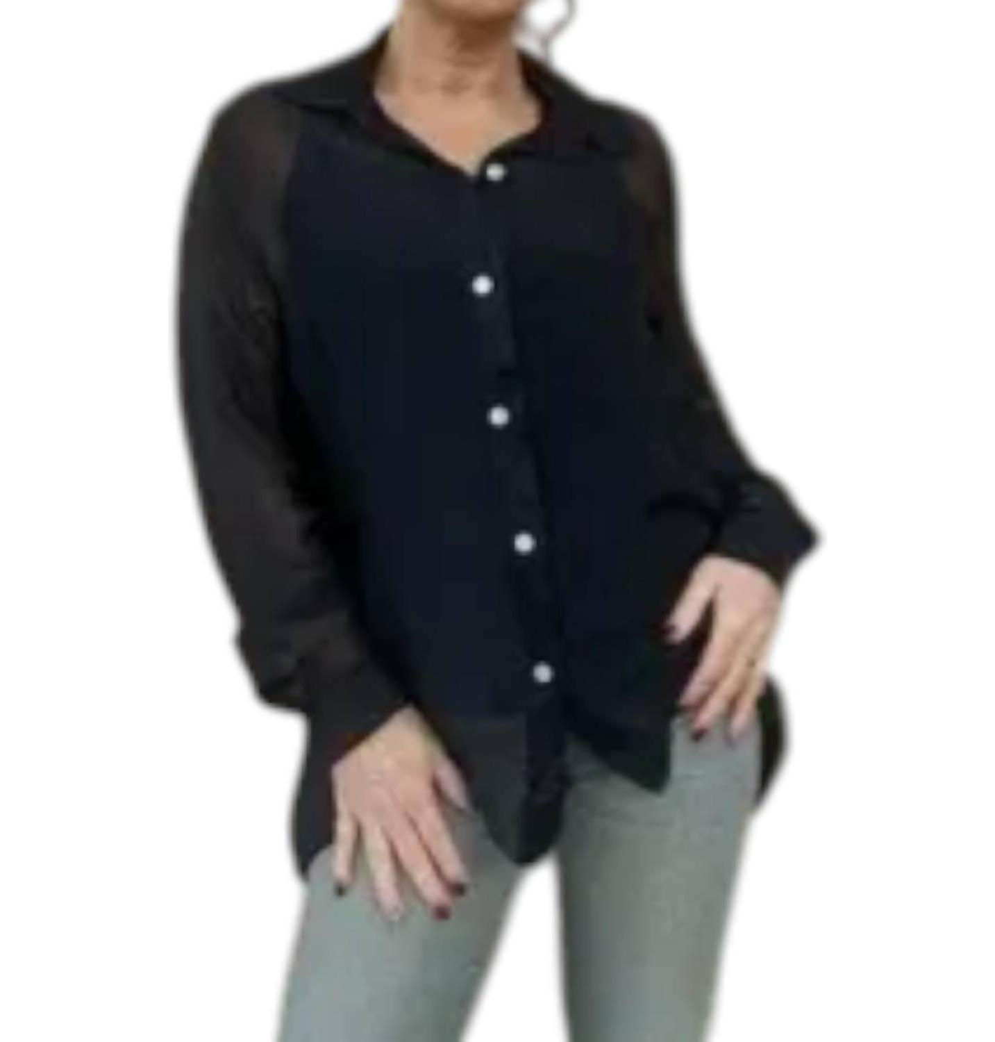 Tempo Paris Sheer Top With Tank Size S/M - $60.39