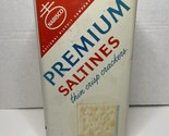 Vtg Nabisco Premium Saltine Crackers Metal Tin with Lid - 9” 14 Oz. - £9.90 GBP