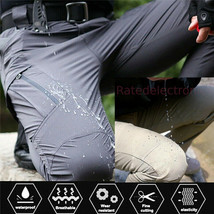Mens Tactical Cargo Trousers Waterproof Hiking Military Outdoor Working Pants US - £26.88 GBP+