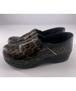 DANSKO Womens Shoes EU 41 US 9.5 Gold Black Leopard Cheetah Print Clogs ... - $40.06 CAD