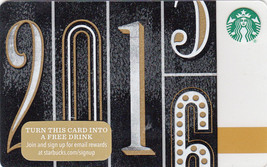 Starbucks 2015 Rolling Into 2016 Collectible Gift Card New No Value - $2.99