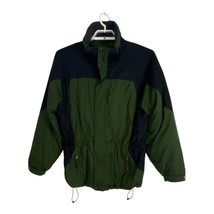 LL Bean Mens Jacket Size Large Ski Jacket Green Pockets Zips Heavy Weight - £47.11 GBP