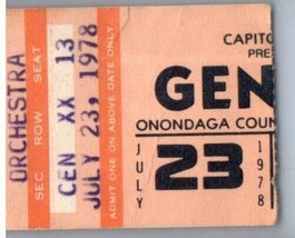 Genesis Biglietto Del Concerto Jul 23 1978 Syracuse New York - $49.48