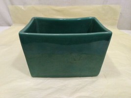 Vintage MCM Haeger Pottery Glossy Green Rectangular Succulent Planter #3878 - £16.04 GBP