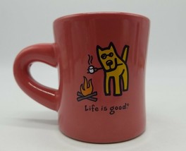 Life is Good Rocket the Dog Roasting Marshmallows Camp Fire Diner Coffee... - £21.12 GBP