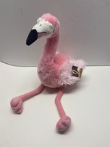 Aurora Plush Pink Realistic Pink Flamingo Stuffed Animal with Dangling Legs Tags - $8.90