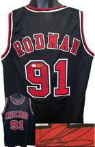 Dennis Rodman signed Chicago Black TB Custom Stitched Pro Basketball Jersey- JSA - £108.65 GBP