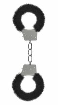 Ouch! Beginner&#39;s Handcuffs Furry, Black - $10.64