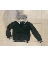 pre-own ABERCROMBIE Kids Bomber Baseball Jacket sz 13/14 boys green beig... - $48.59 CAD
