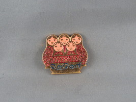 Vintage Soviet Tourist Pin - Moscow 1980 Nesting Doll Design - Stamped Pin - £11.97 GBP