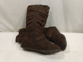 No Call Brown Mid Calf Boots Zip Close Womens Size 6 1/2 Medium  - $17.91