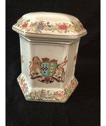 Rare 1895 Wong Lee Shaped China Ornate Biscuit Container coat of arms - £115.54 GBP