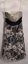 White House Black Market Womens Strapless Dress Black White 0 - £39.81 GBP