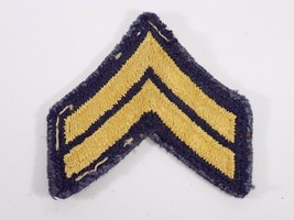 Original Army Corporal Sew On Patch Blue & Yellow - $1.38